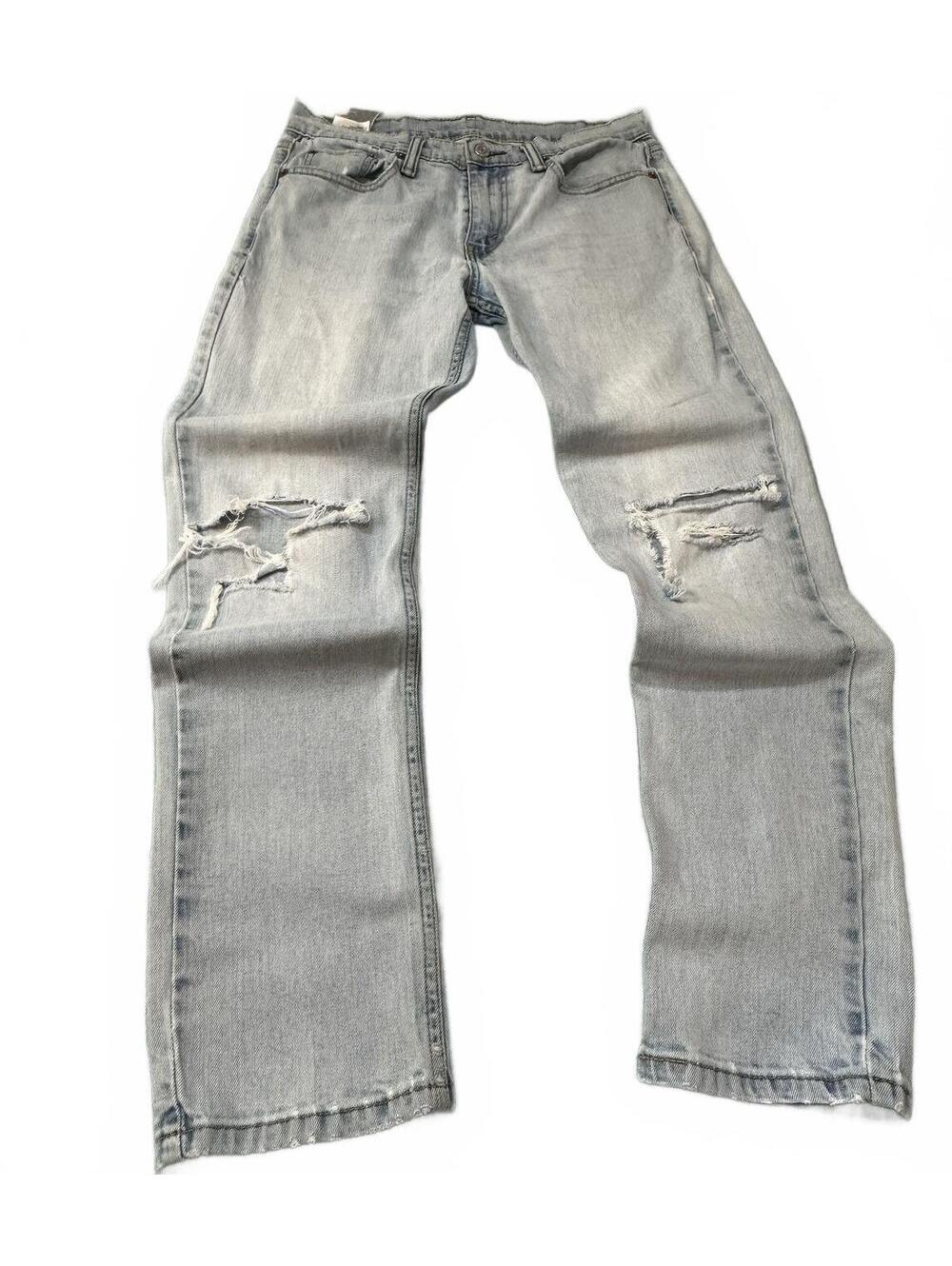 Levi's 511 Light Wash Distressed Denim Jeans Size W30 L30 Slim Fit Casual ripped